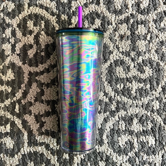 Starbucks 2023 Iridescent Print Rainbow Tumbler with Straw (24 oz) - Picture 3 of 4